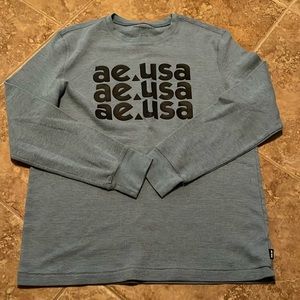 Long sleeve thermal blue American Eagle large L